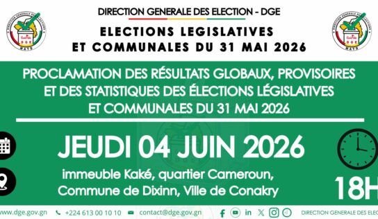 Proclamation des résultats globaux provisoires et des statistiques des législatives et communales : ce 4 juin à 18h