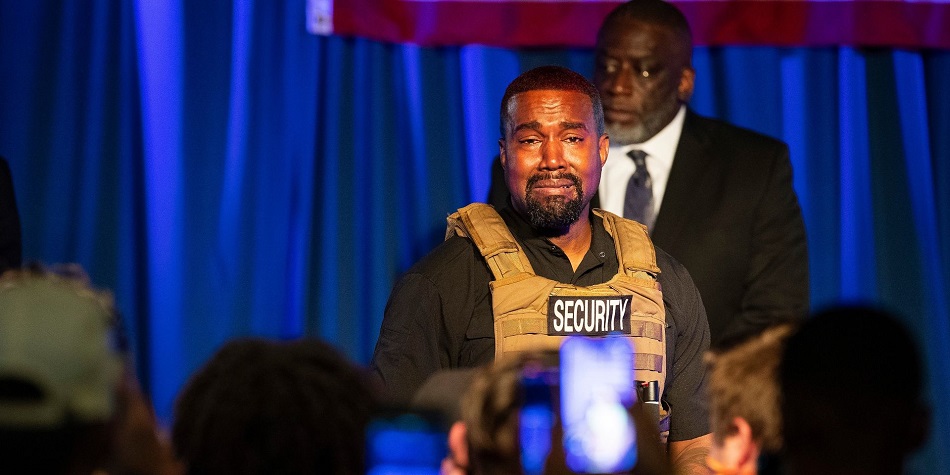 Présidentielle aux États-Unis : Kanye West fond en larmes pour son 1er meeting