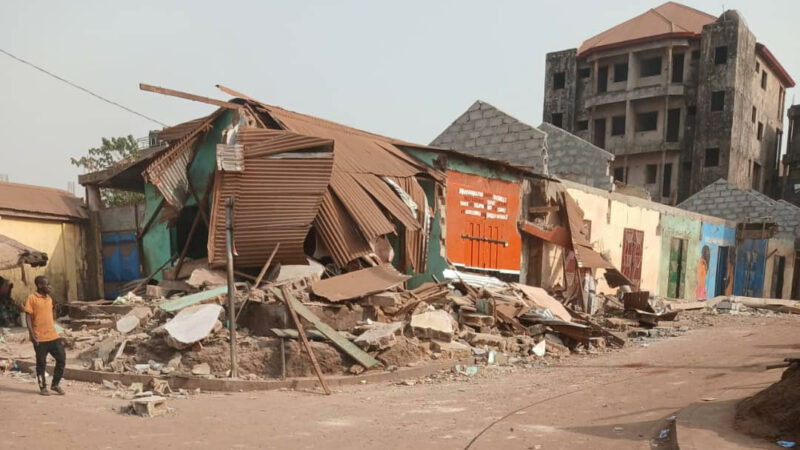 Déguerpissement à Conakry : des habitations touchées