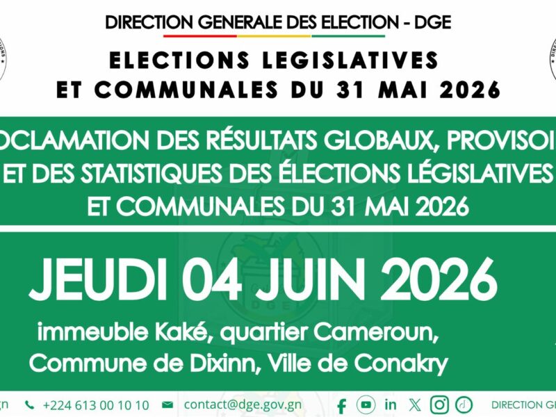 Proclamation des résultats globaux provisoires et des statistiques des législatives et communales : ce 4 juin à 18h